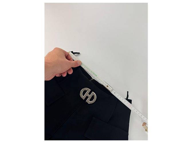 Céline Gonna Vintage Celine Paris Nera M Nero - vista 7