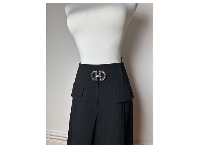 Céline Gonna Vintage Celine Paris Nera M Nero - vista 9