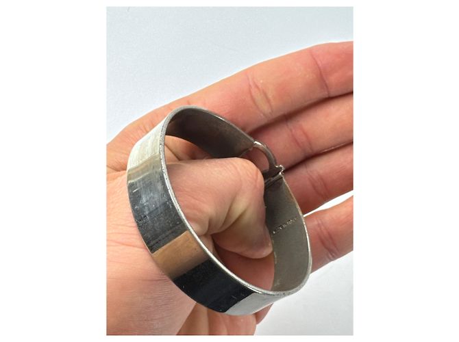 Bracciale in metallo vintage Salvatore Ferragamo argento - vista 3