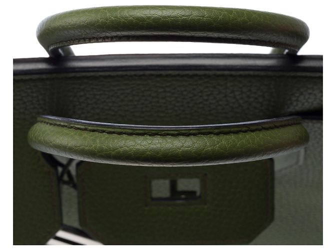 Haut à courroies Hermès Borsa HERMES Haut a Courroies in Pelle Verde - 103191 - vista 10