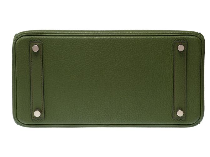 Haut à courroies Hermès Borsa HERMES Haut a Courroies in Pelle Verde - 103191 - vista 11
