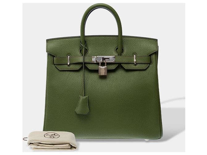 Haut à courroies Hermès Borsa HERMES Haut a Courroies in Pelle Verde - 103191 - vista 2