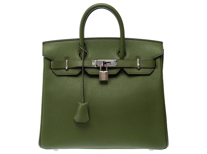 Haut à courroies Hermès Borsa HERMES Haut a Courroies in Pelle Verde - 103191 - vista 3