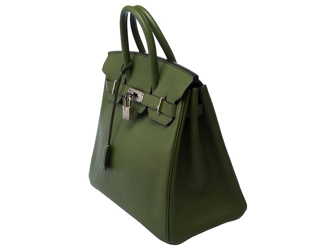 Haut à courroies Hermès Borsa HERMES Haut a Courroies in Pelle Verde - 103191 - vista 5