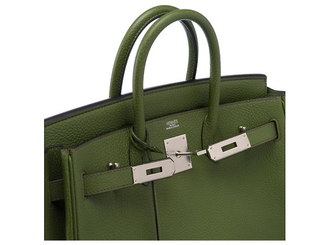Haut à courroies Hermès Borsa HERMES Haut a Courroies in Pelle Verde - 103191 - vista 7
