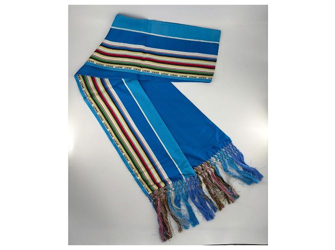 Bufanda de seda a rayas LOEWE – seda y anudada a mano Multicolor - vista 2
