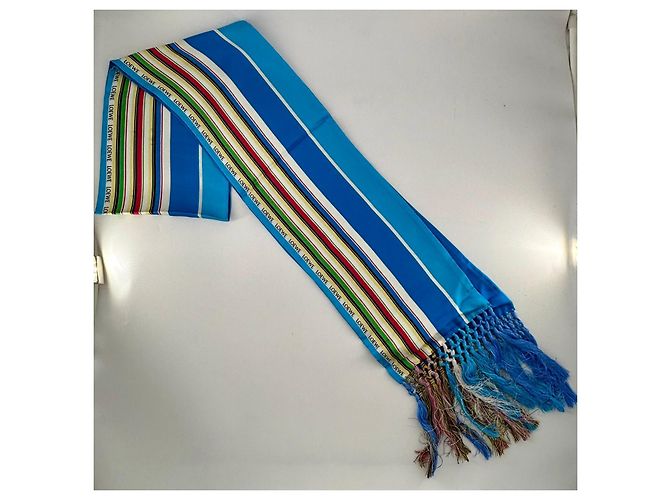 Bufanda de seda a rayas LOEWE – seda y anudada a mano Multicolor - vista 3