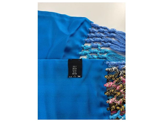 Bufanda de seda a rayas LOEWE – seda y anudada a mano Multicolor - vista 5