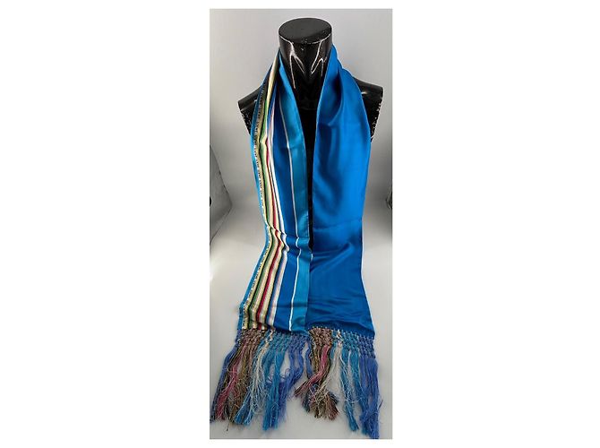 Bufanda de seda a rayas LOEWE – seda y anudada a mano Multicolor - vista 8