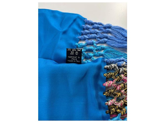 Bufanda de seda a rayas LOEWE – seda y anudada a mano Multicolor - vista 9