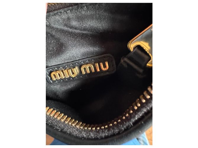Borsa Hobo Miu Miu Wander Nera in Pelliccia Nero - vista 8