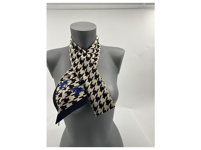 Bufanda de seda delgada Burberry – Era Daniel Lee – Houndstooth & Caballero EKD Multicolor - vista 11