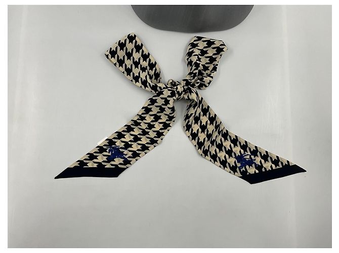 Bufanda de seda delgada Burberry – Era Daniel Lee – Houndstooth & Caballero EKD Multicolor - vista 12