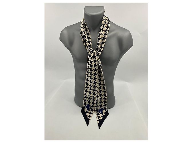 Bufanda de seda delgada Burberry – Era Daniel Lee – Houndstooth & Caballero EKD Multicolor - vista 13