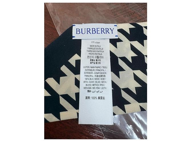 Bufanda de seda delgada Burberry – Era Daniel Lee – Houndstooth & Caballero EKD Multicolor - vista 2