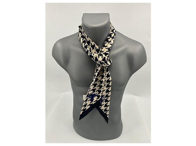 Bufanda de seda delgada Burberry – Era Daniel Lee – Houndstooth & Caballero EKD Multicolor - vista 3