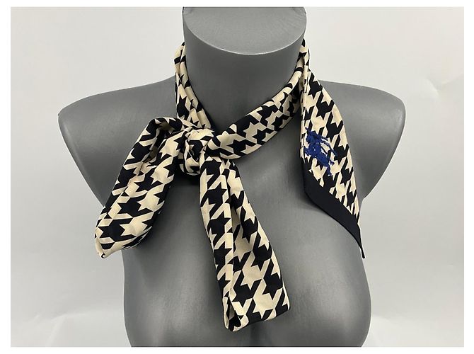 Bufanda de seda delgada Burberry – Era Daniel Lee – Houndstooth & Caballero EKD Multicolor - vista 7