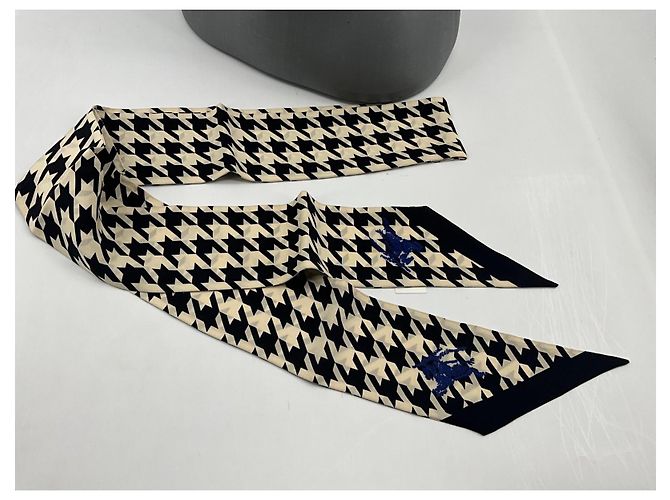 Bufanda de seda delgada Burberry – Era Daniel Lee – Houndstooth & Caballero EKD Multicolor - vista 8