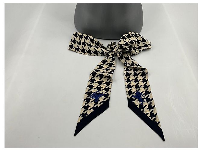 Bufanda de seda delgada Burberry – Era Daniel Lee – Houndstooth & Caballero EKD Multicolor - vista 9