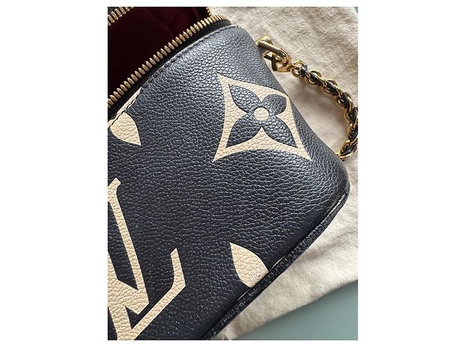 Louis Vuitton Vanity PM Handtasche aus Pelz Schwarz Beige - Ansicht 14