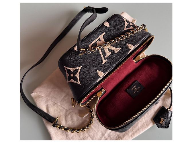 Louis Vuitton Vanity PM Handtasche aus Pelz Schwarz Beige - Ansicht 15
