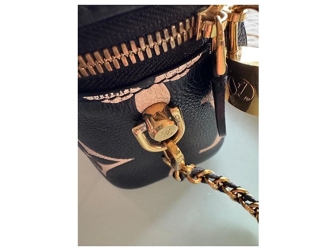 Louis Vuitton Vanity PM Handtasche aus Pelz Schwarz Beige - Ansicht 19