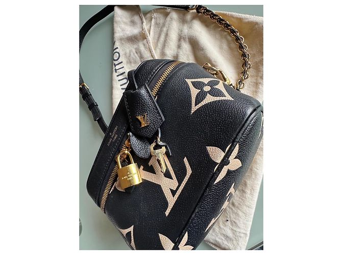 Louis Vuitton Vanity PM Handtasche aus Pelz Schwarz Beige - Ansicht 6