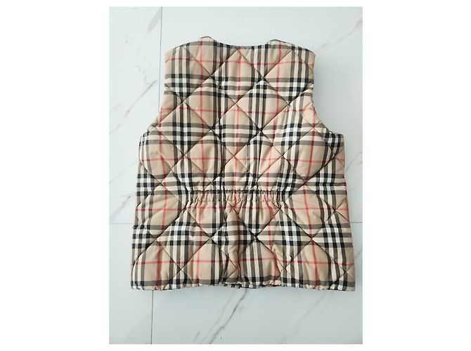 Gepolsterte Karoveste von Burberry Mehrfarben Beige - Ansicht 3