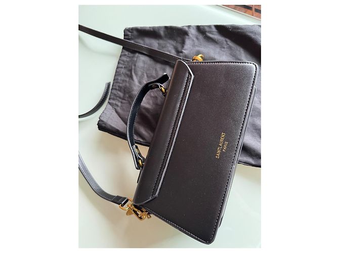 Borsa a mano e a tracolla Yves Saint Laurent nera semplice Nero - vista 10