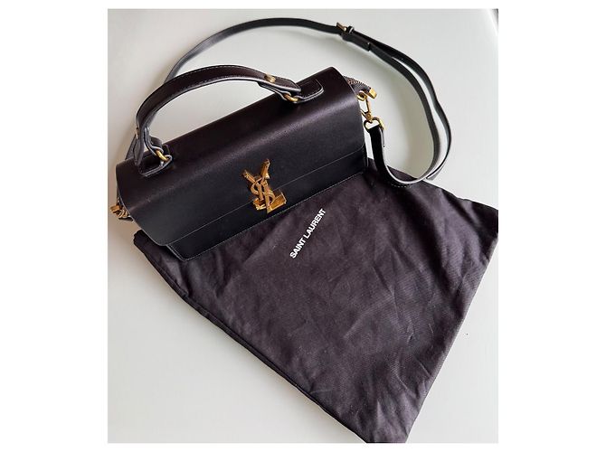 Borsa a mano e a tracolla Yves Saint Laurent nera semplice Nero - vista 2