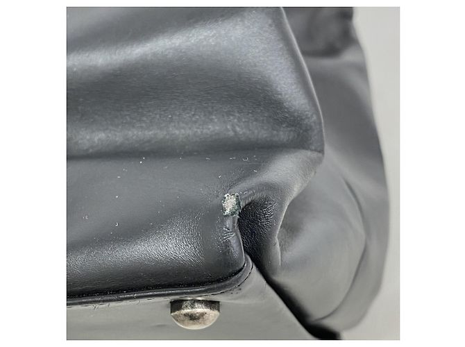 Chanel Boy Leder Tote Tasche Schwarz Weiß - Ansicht 6