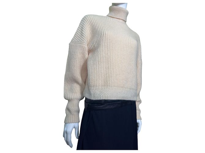 Sessun Balasana Pullover Hafermilch Beige Wolle Creme - Ansicht 2