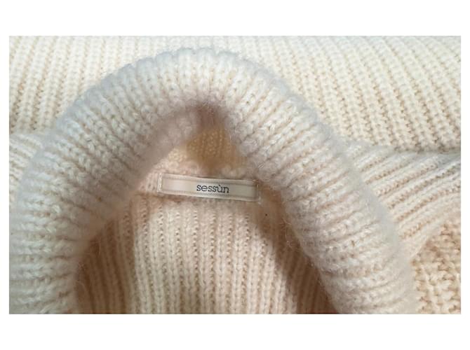 Sessun Balasana Pullover Hafermilch Beige Wolle Creme - Ansicht 5