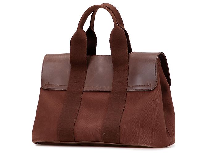 Hermès Valparaiso PM em Toile e Swift Marrom Castanho escuro - vista 2