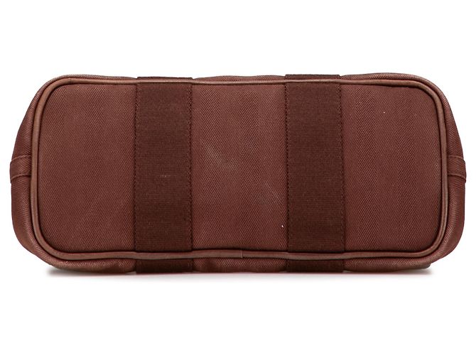 Hermès Valparaiso PM em Toile e Swift Marrom Castanho escuro - vista 3