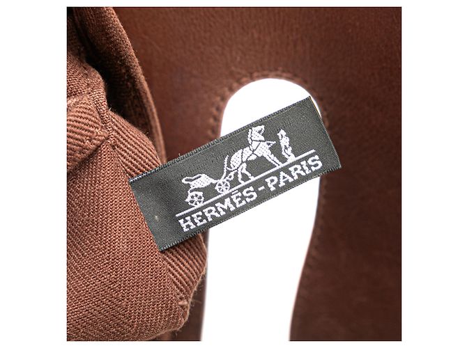 Hermès Valparaiso PM em Toile e Swift Marrom Castanho escuro - vista 5