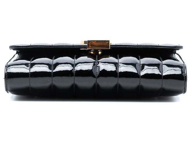 Crossbody Vicky medio in vernice nera di Saint Laurent Nero - vista 3