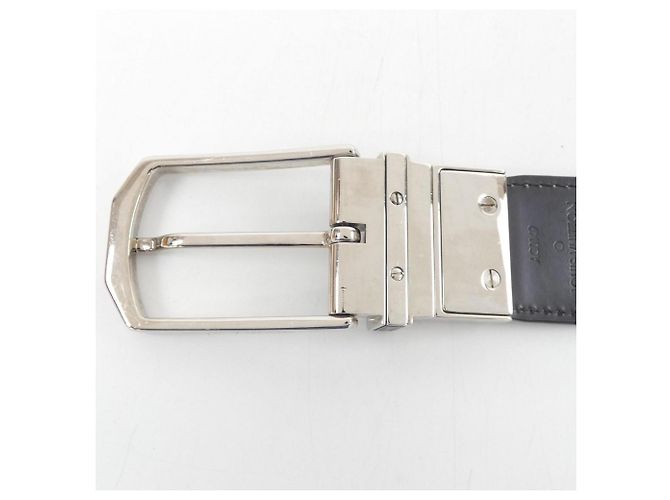 Louis Vuitton Santur Slender Reversible Belt M0128 Black Silvery - view 3