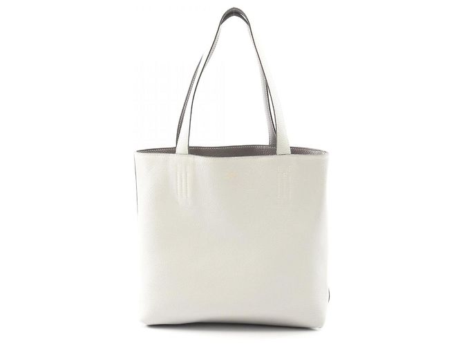 Borsa Tote Double Sens 28 Hermès Marrone Bianco - vista 6