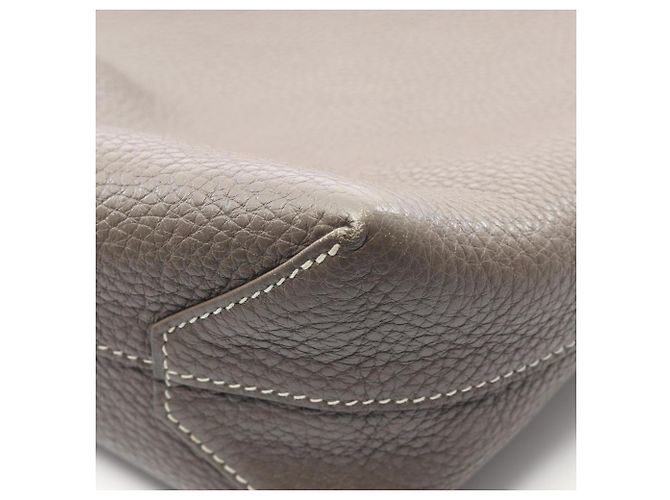 Borsa Tote Double Sens 28 Hermès Marrone Bianco - vista 7