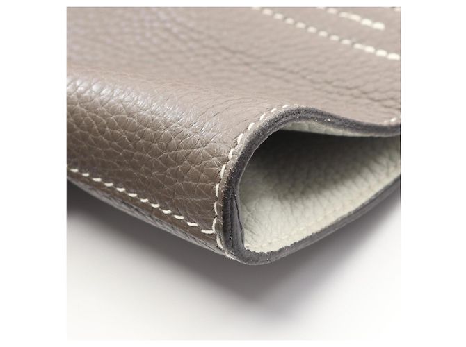 Borsa Tote Double Sens 28 Hermès Marrone Bianco - vista 8