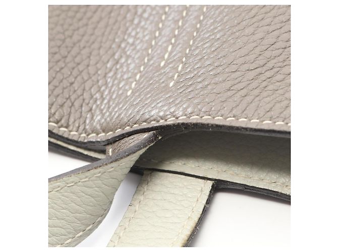 Borsa Tote Double Sens 28 Hermès Marrone Bianco - vista 9