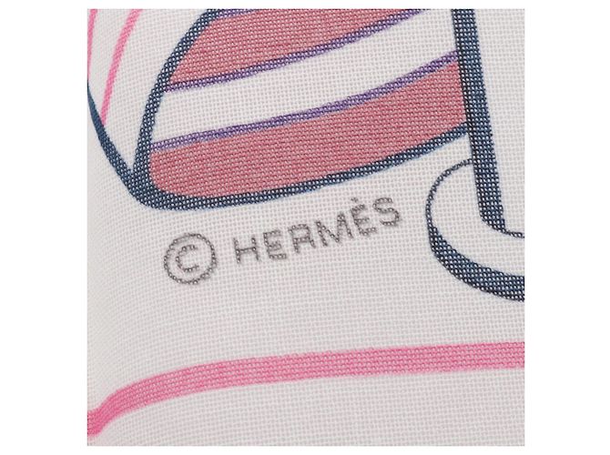 Hermès Les Sangles en Finesse Fazzoletti Bianco Multicolore - vista 2