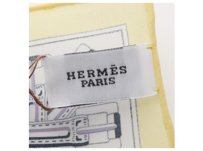 Hermès Les Sangles en Finesse Fazzoletti Bianco Multicolore - vista 3