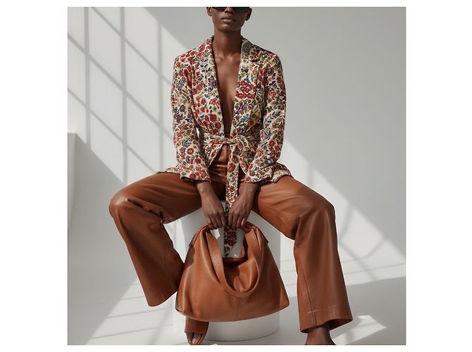 Etro Samtjacke mit Blumenmuster Beige - Ansicht 4