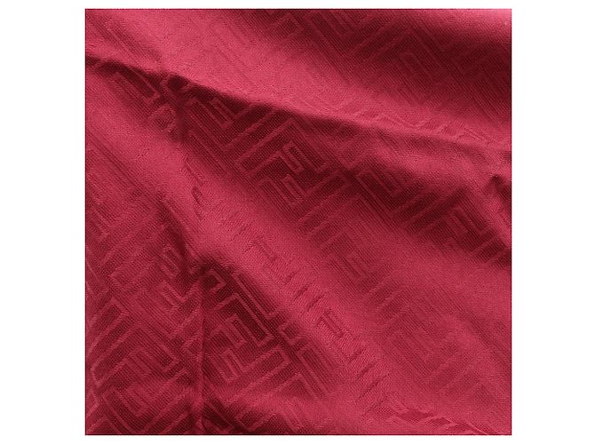 Fendi Zucca Silk and Wool Stole in Bordeaux - view 4