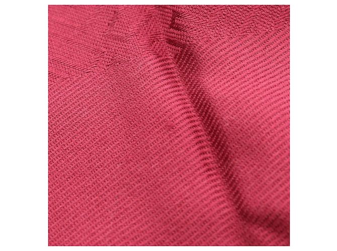 Fendi Zucca Silk and Wool Stole in Bordeaux - view 5