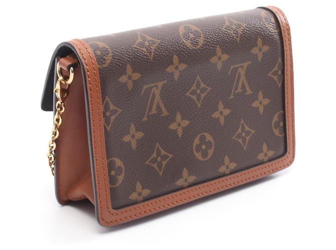 Borsa a Spalla Portefeuille Dauphine Louis Vuitton Marrone Beige - vista 2