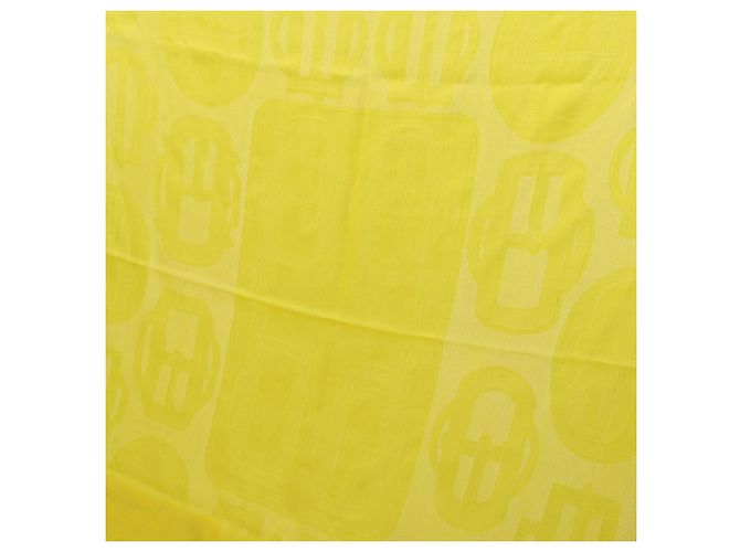 Bufanda Hermès Carré 115 Hebilla Moderna Amarillo - vista 5