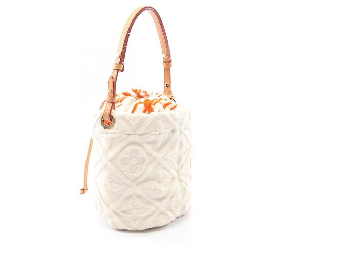 Louis Vuitton LV Vacation Bucket Schultertasche am Pool Braun Weiß Mehrfarben - Ansicht 2